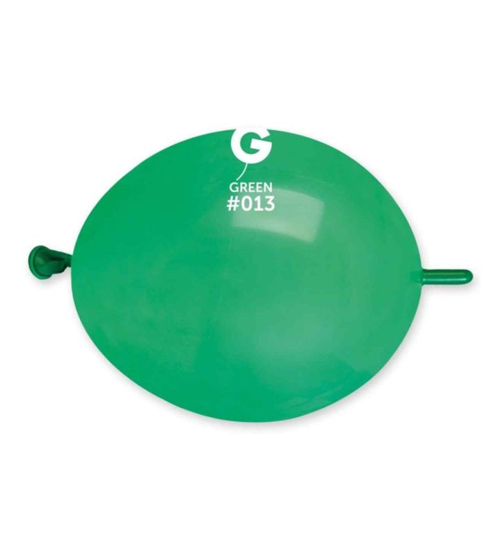 13" Gemar Green 013 Link Latex Balloons 50ct