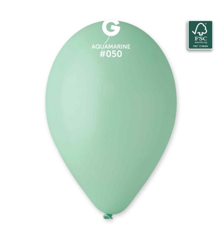 13" Gemar Aquamarine 050 Latex Balloons 50ct