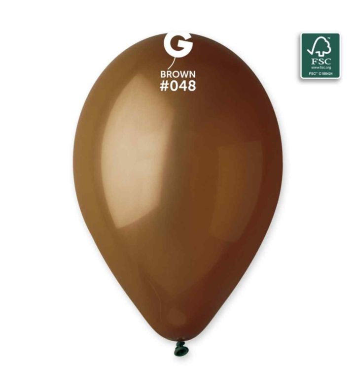 13" Gemar Brown 048 Latex Balloons 50ct