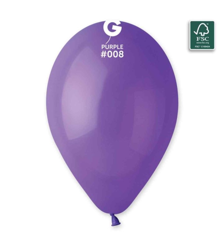 13" Gemar Purple 008 Latex Balloons 50ct