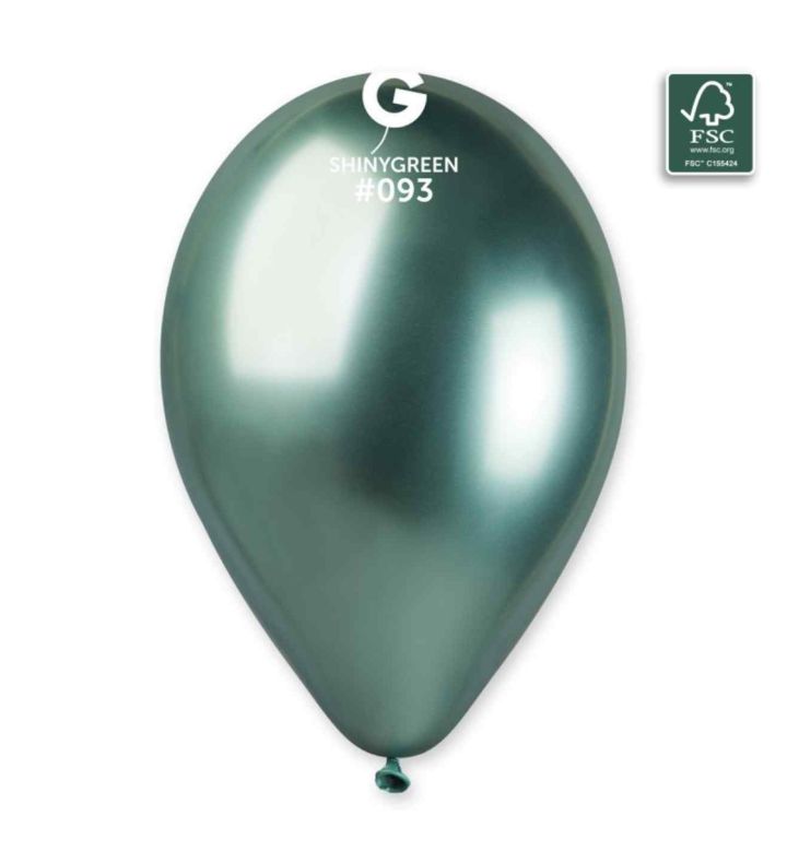13" Gemar Shiny Green 093 Latex Balloons 50ct