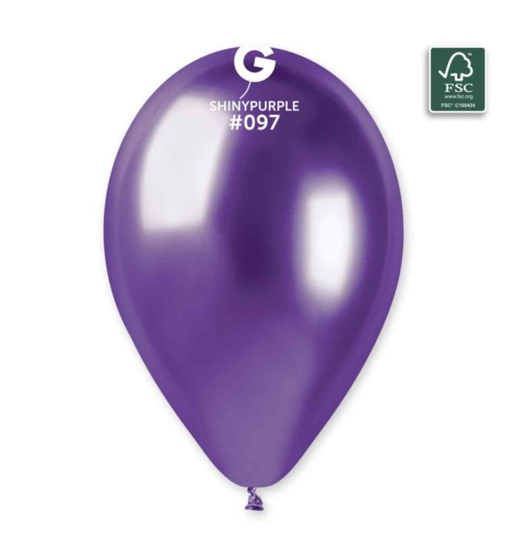 13" Gemar Shiny Purple 097 Latex Balloons 50ct