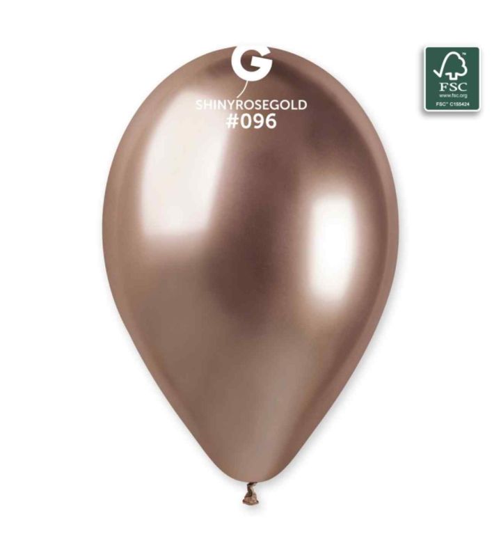 13" Gemar Shiny Rose Gold 096 Latex Balloons 50ct