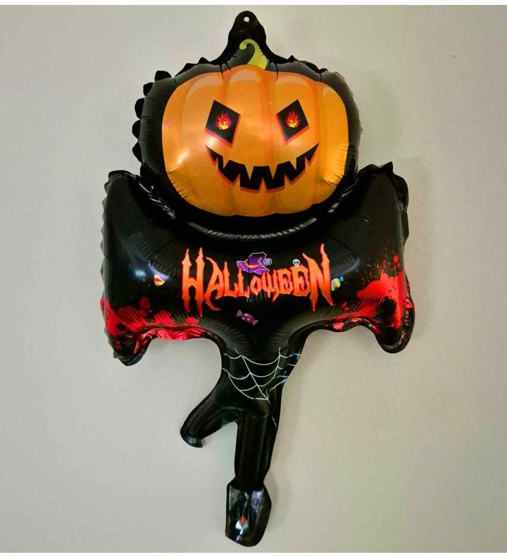 Mini Halloween Pumpkin Bat Wings  Foil Balloon