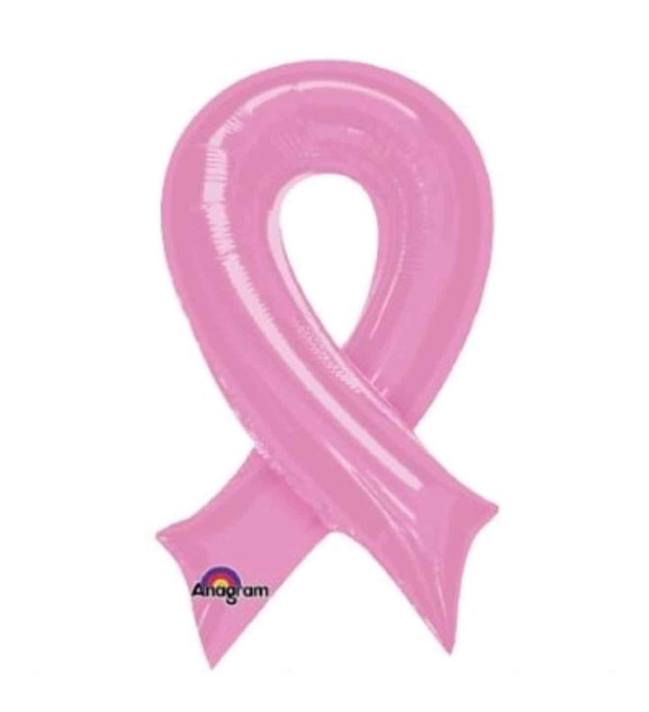 Mini Breast Cancer Pink Ribbon Anagram Foil Balloon