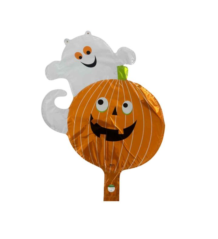 Mini Halloween Pumpkin and Ghost Bamboo Party Foil Balloon