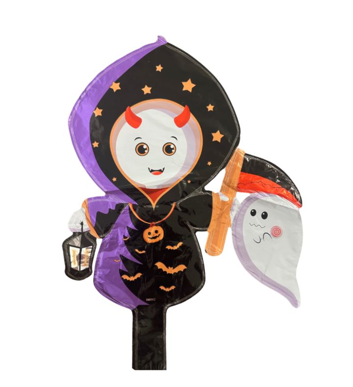 Mini Halloween Ghost Reaper Bamboo Party Foil Balloon