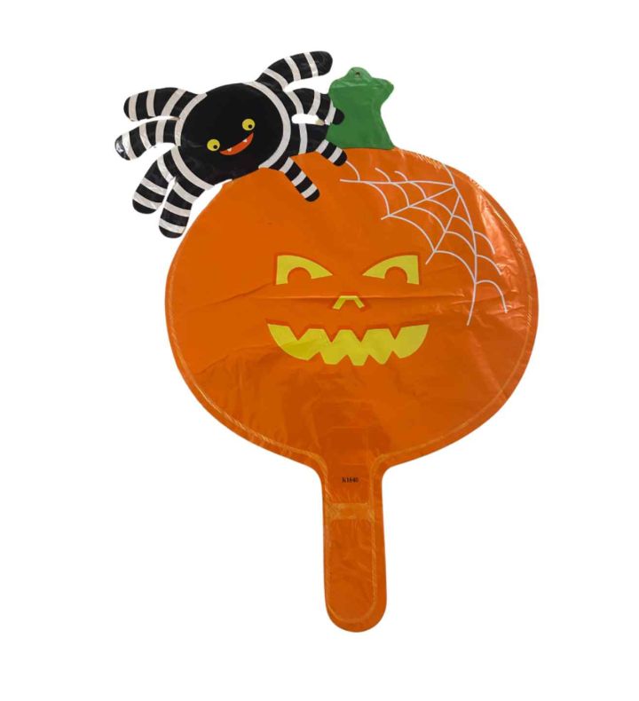 Mini Pumpkin and Spider Bamboo Party Foil Balloon
