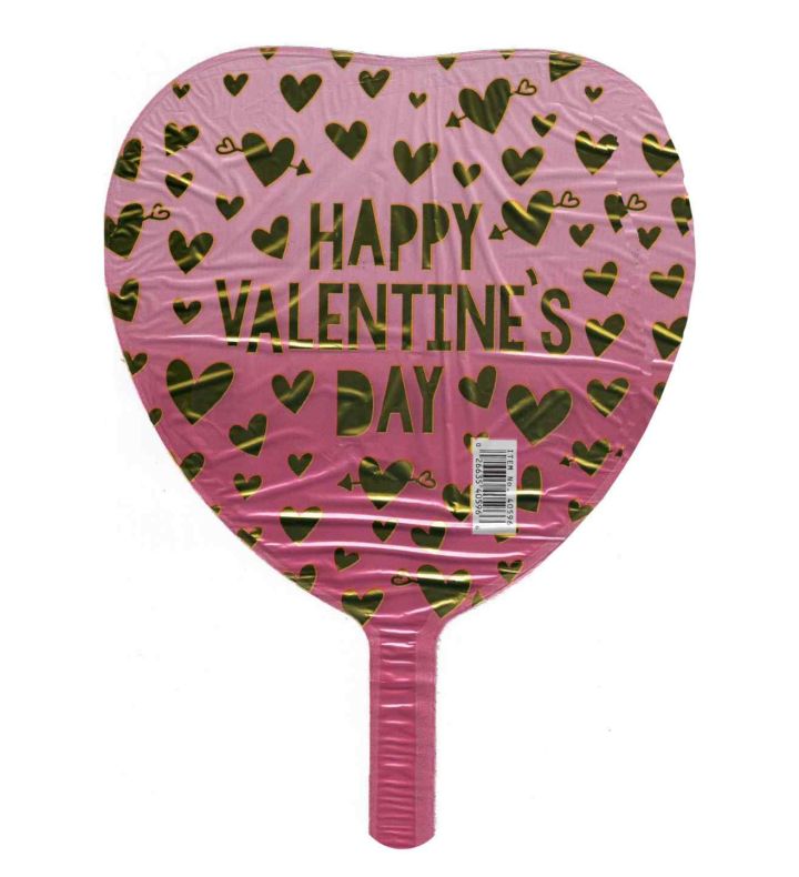 14" Happy Valentines Day Pink Heart Anagram Foil Balloon