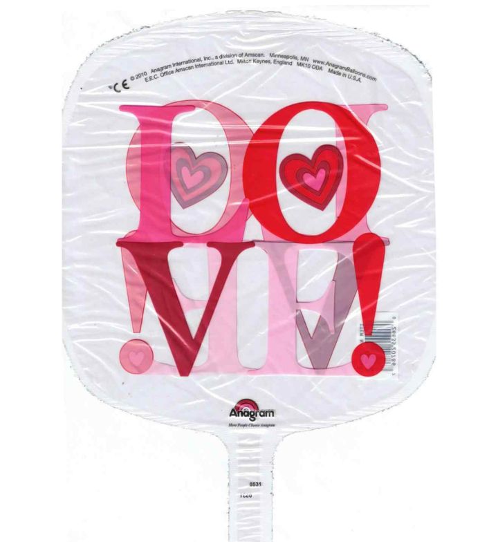 14" Love Transparent Square Anagram Foil Balloon
