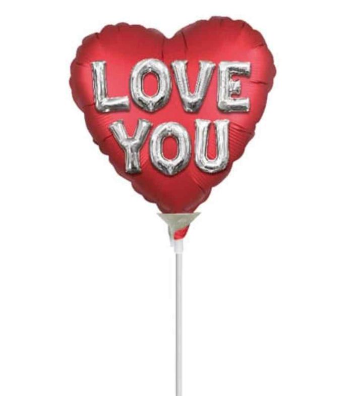 14" Mini Love You Heart Anagram Foil Balloon