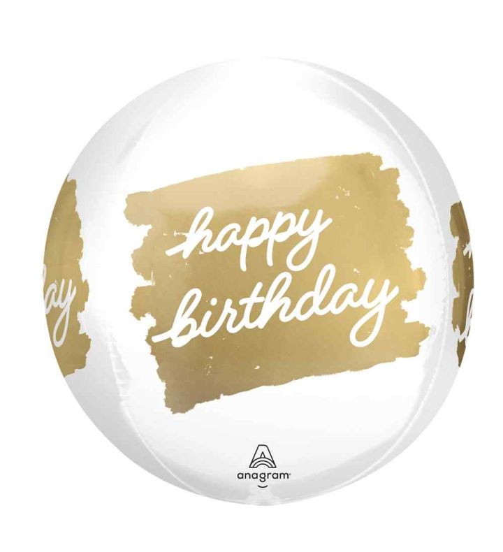 15" Anagram Golden Age Orbz Foil Balloon