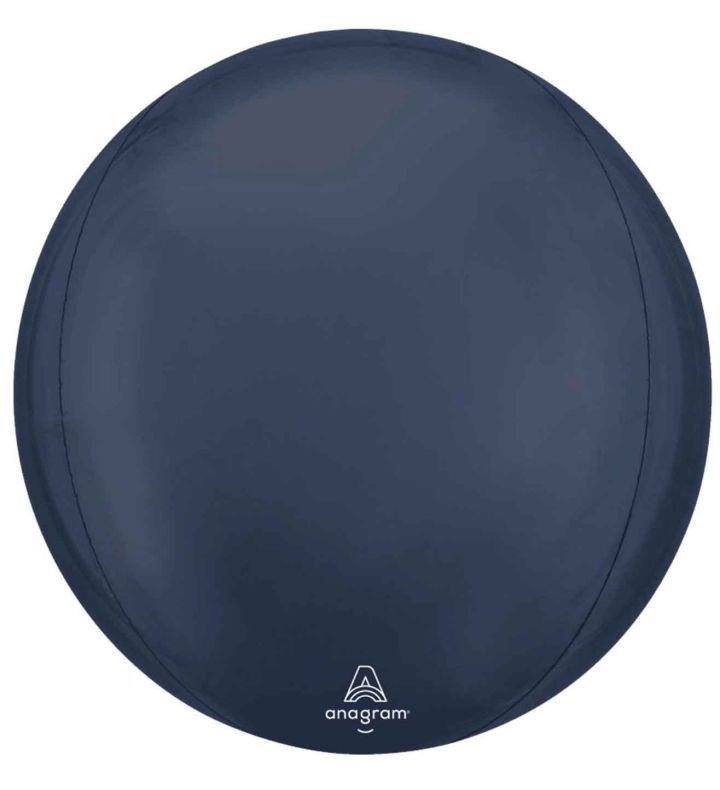 15" Anagram Satin True Navy Orbz Foil Balloon