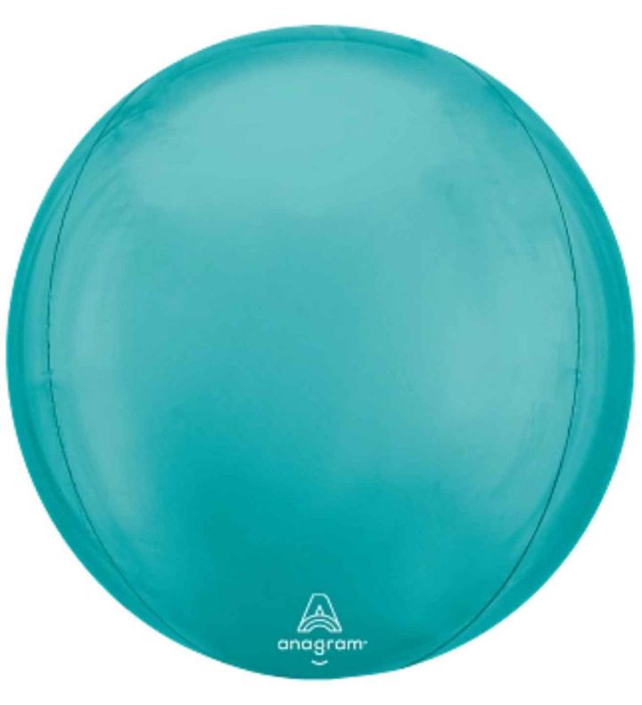 15" Anagram Vibrant Blue Orbz Foil Balloon