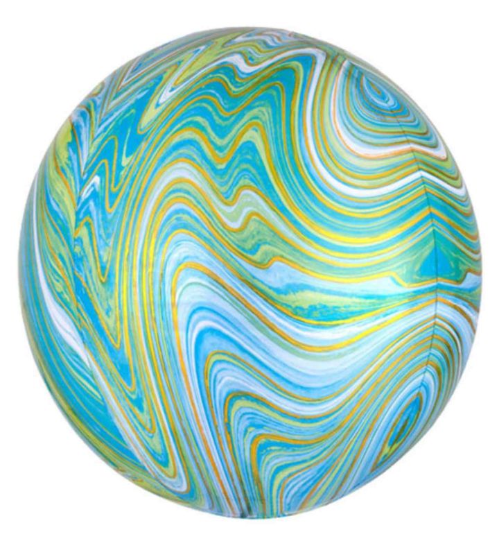 15" Blue Green Marblez Orbz