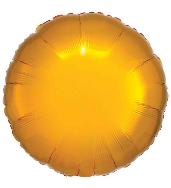 17" Metallic Gold Round Foil Balloon Amscan / Unpackaged