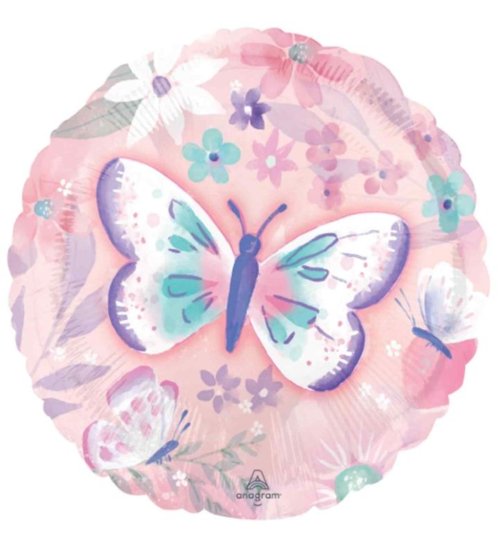 17" Anagram Flutters Butterfly Foil Balloon
