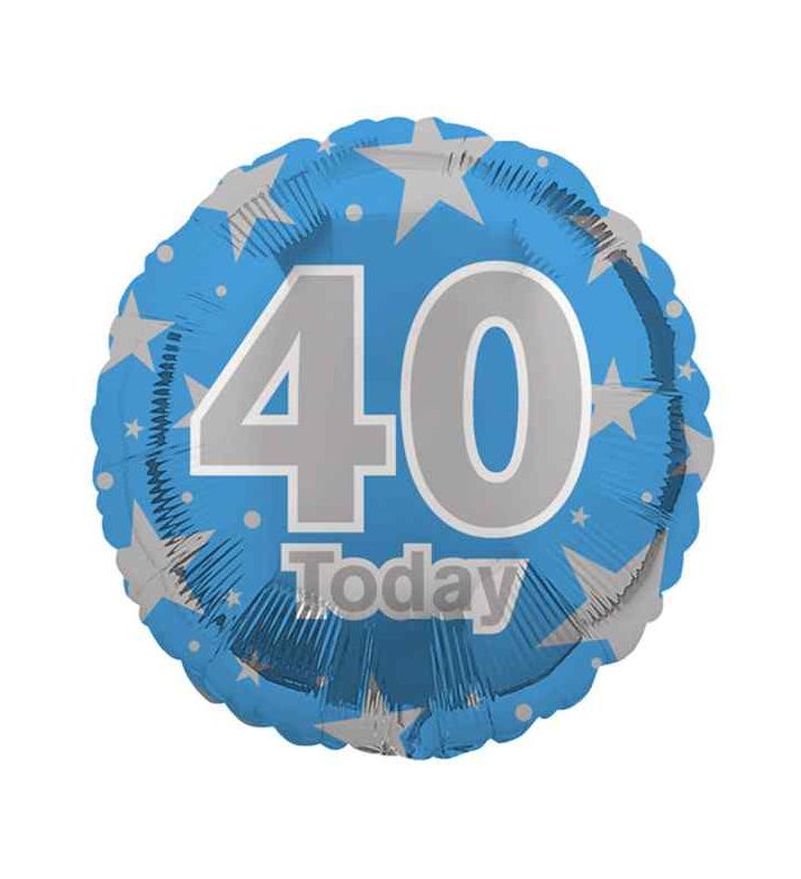 18" Eurowrap Age 40 Blue Foil