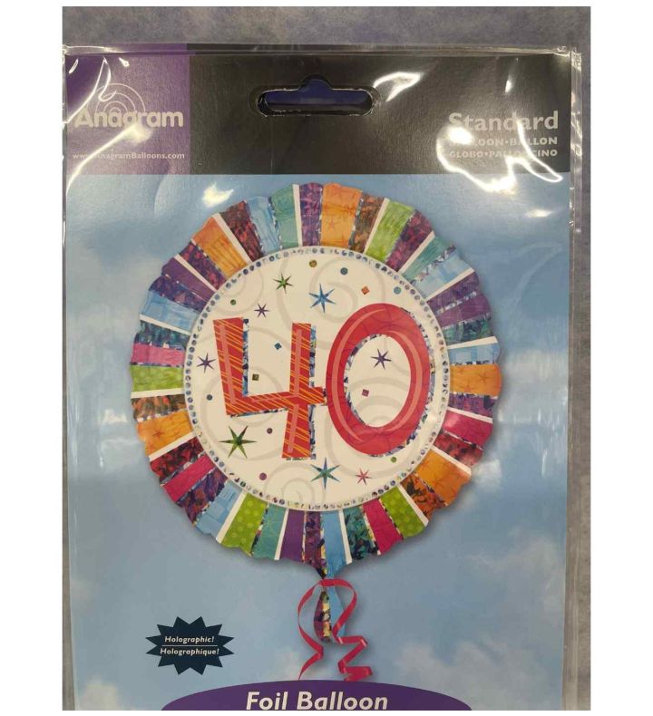 18" Anagram Colourful 40 Foil Balloon