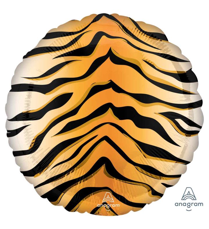 18" Animalz Tiger Print Foil Balloon
