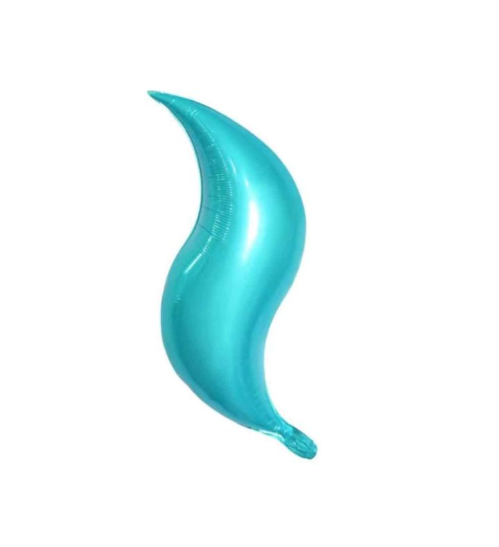 18" Bamboo Party Light Blue Mermaid Tail Foil Balloon