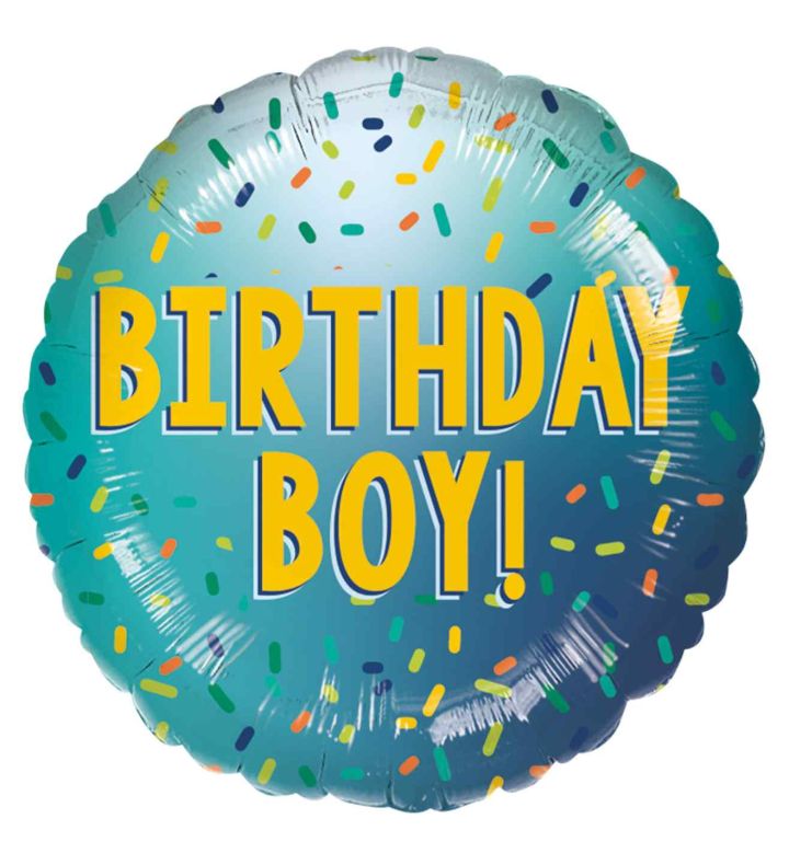 18" Birthday Boy Foil Balloon