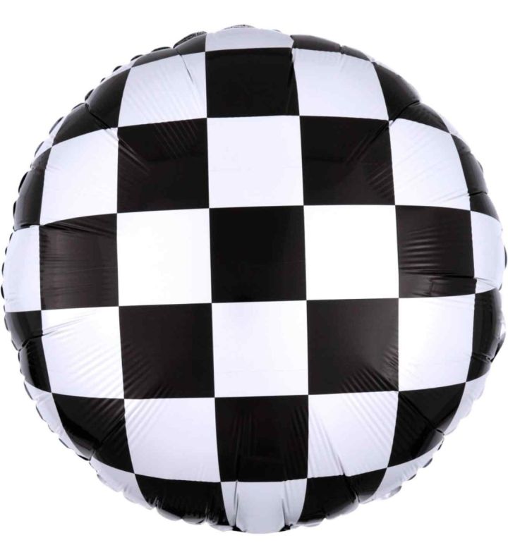 18" Checkerboard Foil Balloon