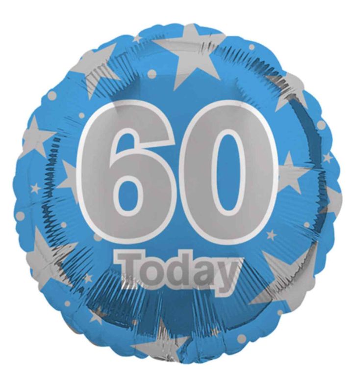18" Eurowrap Age 60 Blue Foil