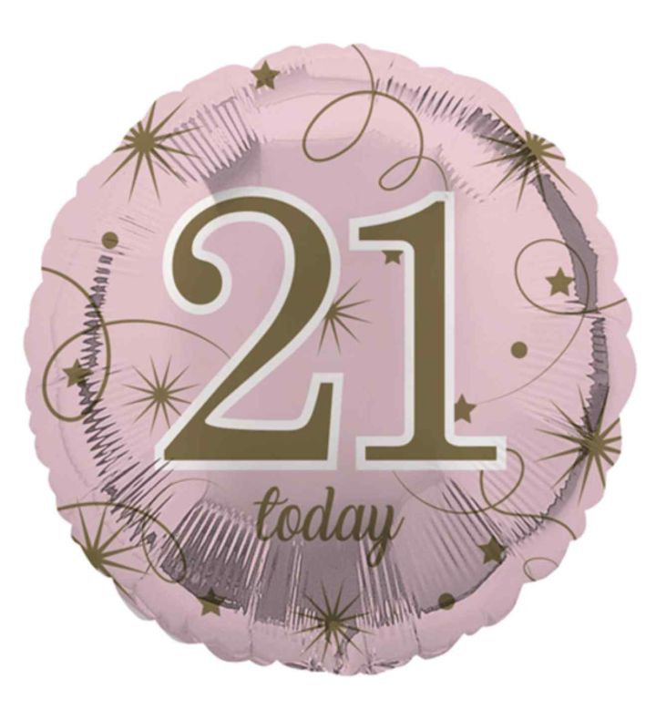 18" Eurowrap Age 21 Pink Foil