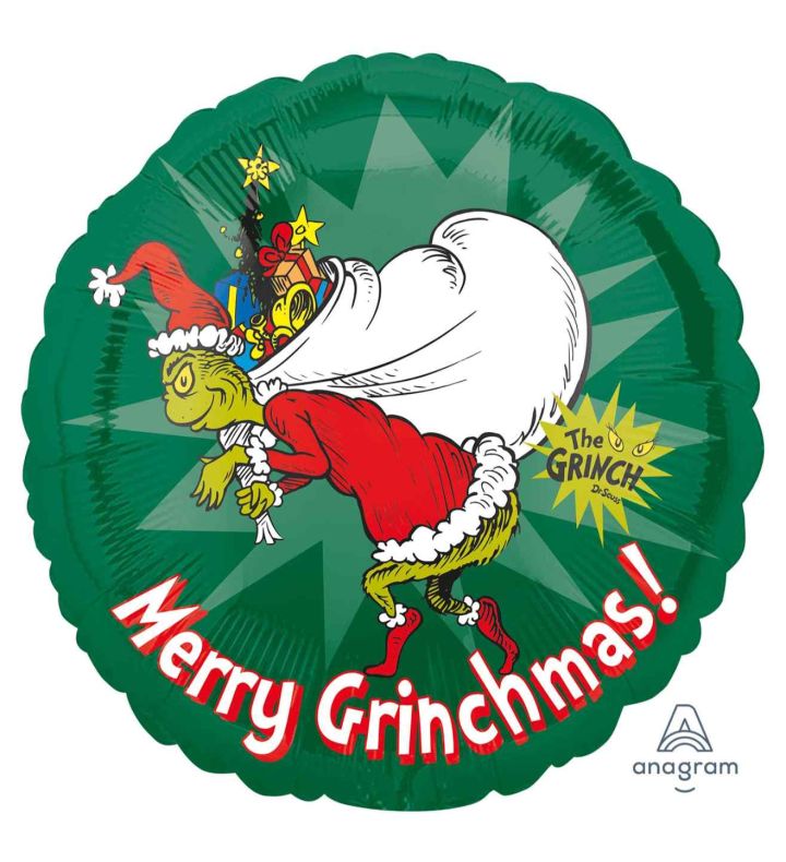 18" How the Grinch Stole Christmas Foil Balloon