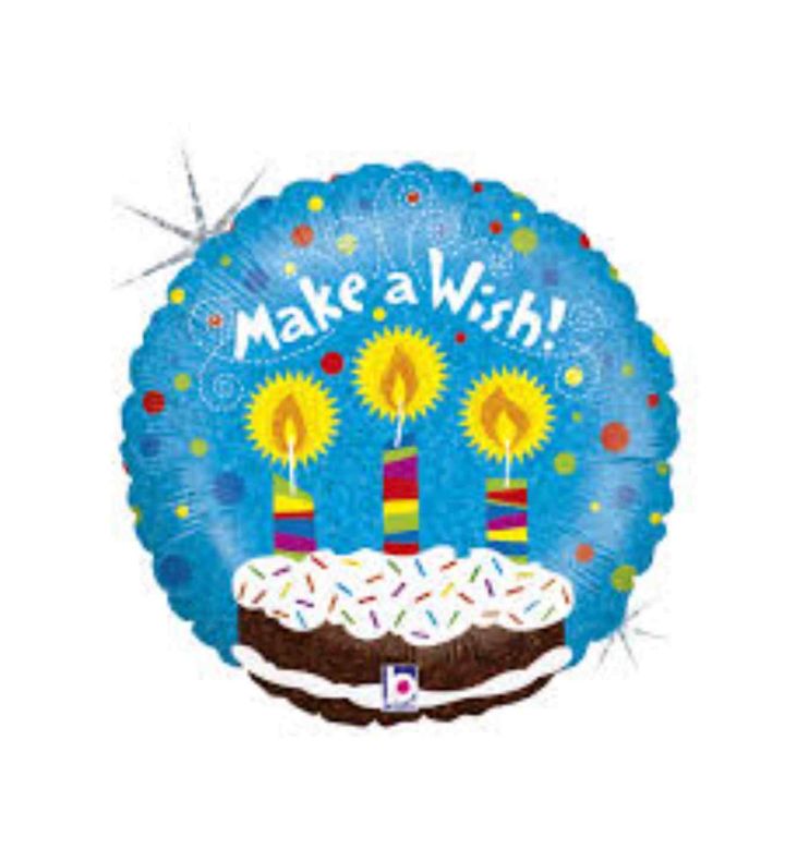 18" Betallic Make a Wish Birthday Foil Balloon