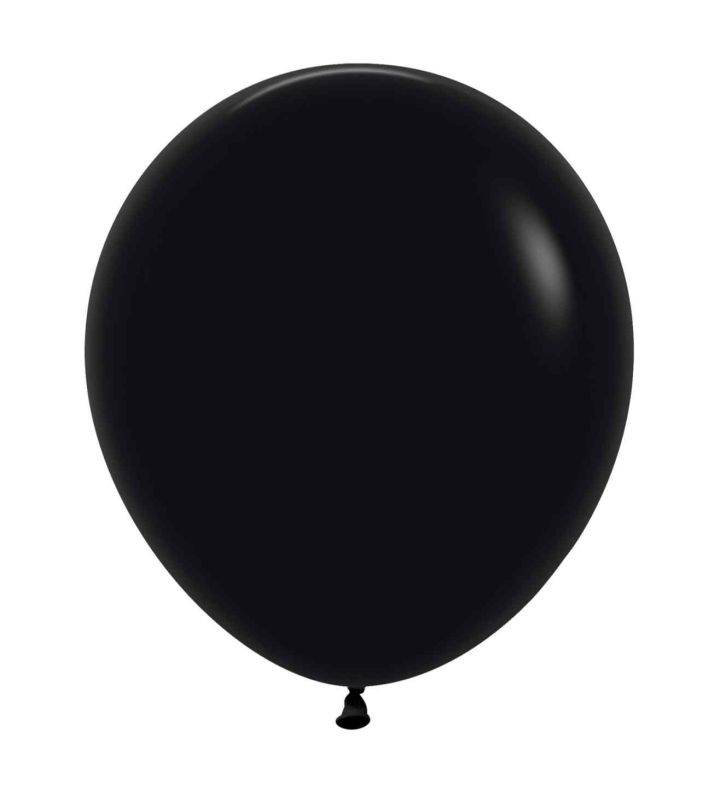 18" Sempertex Black 080 Latex Balloons 25ct