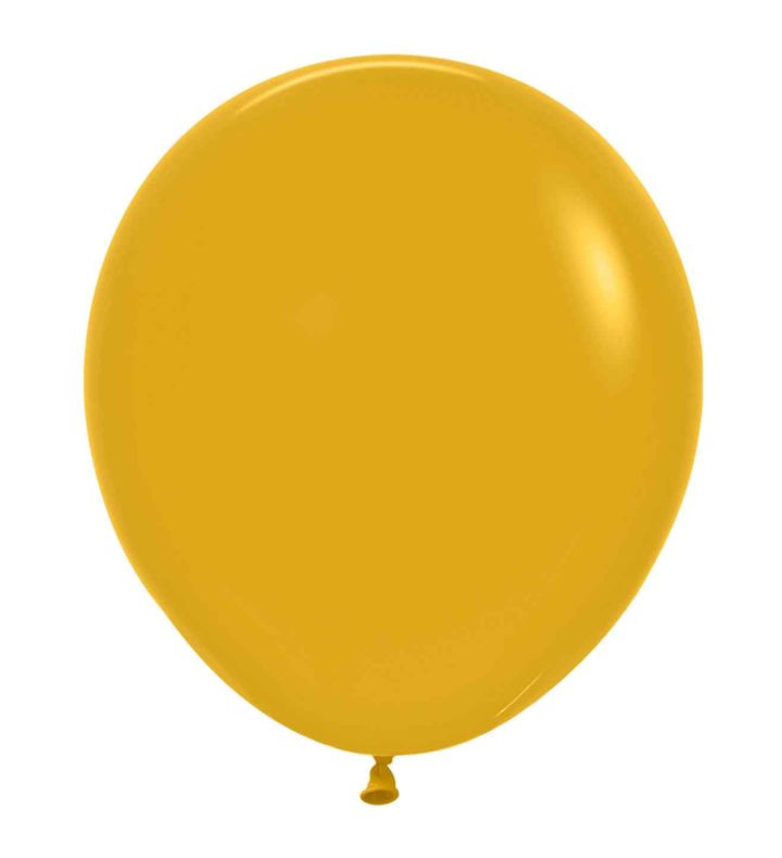 18" Sempertex Fashion Mustard 023 Latex Balloons 25ct