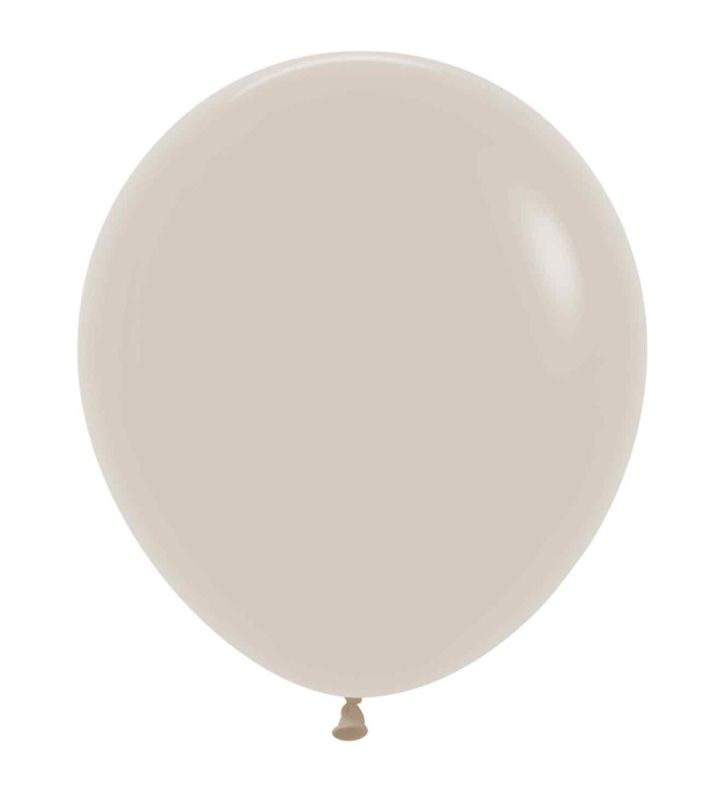 18" Sempertex Fashion White Sand 071 Latex Balloons 25ct