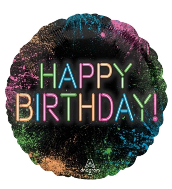 18" Lets Glow Crazy Round Anagram Foil Balloon