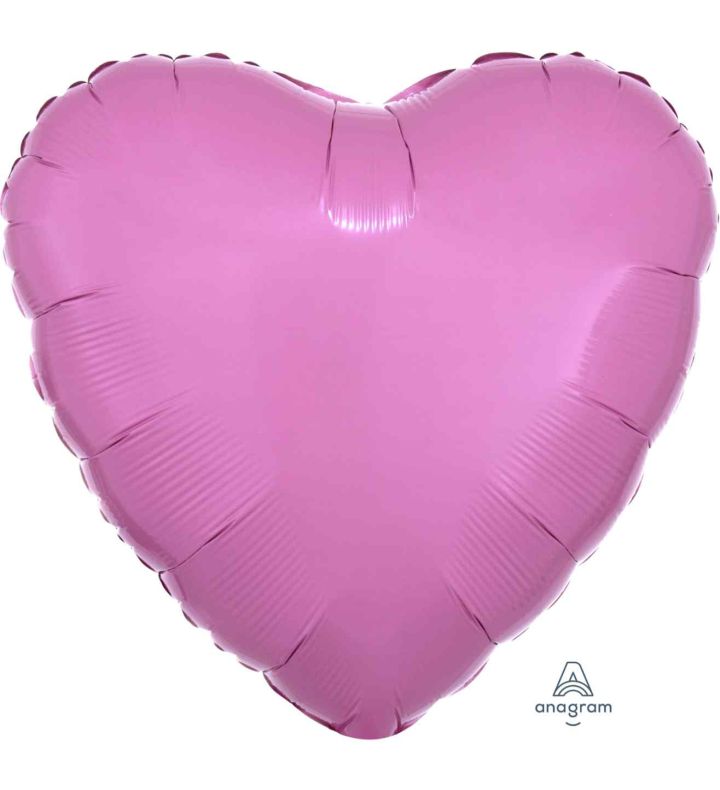 17" Metallic Pink Heart Foil Balloon Anagram - Unpackaged