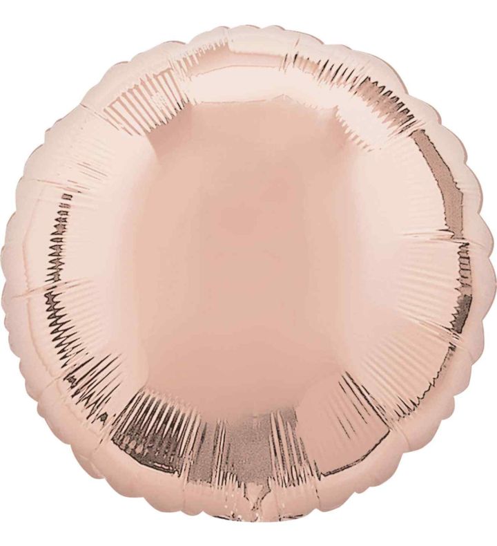 18" Anagram Round Rose Gold Unpackage Foil Balloon