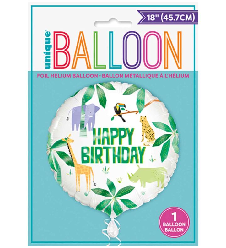 18" Unique Party Animal Safari Foil Balloon