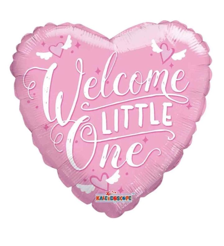 18" Welcome little one pink