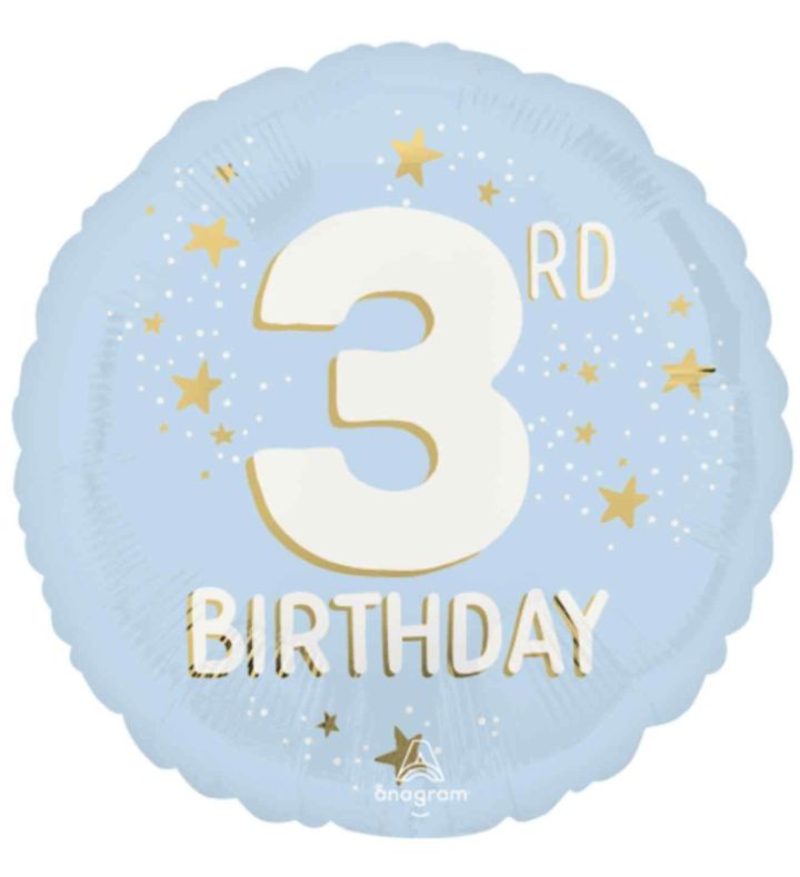 18" Little Mr 3rd Birthday Anagram Foil Balloon