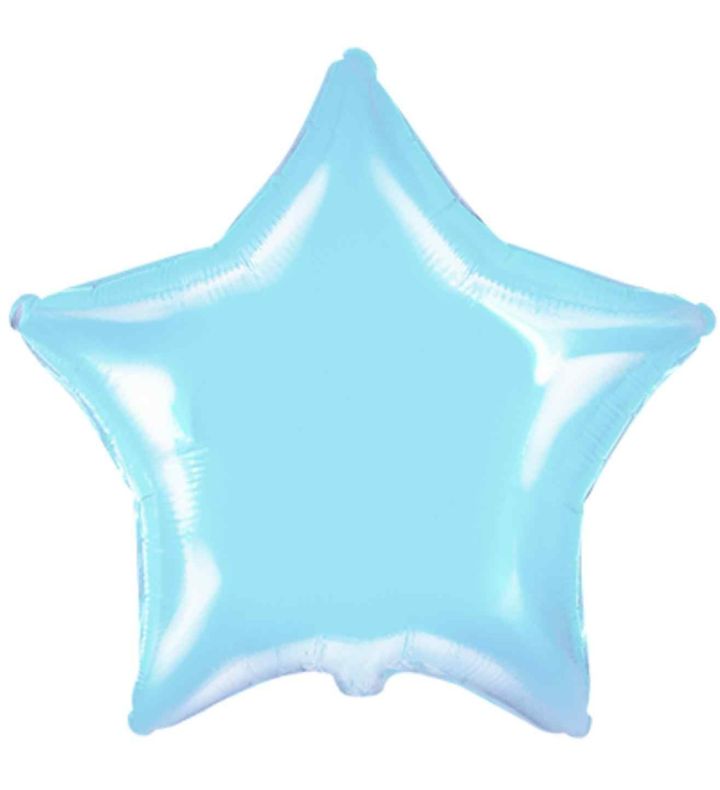 18" Star Baby Blue Flexmetal Foil Balloon