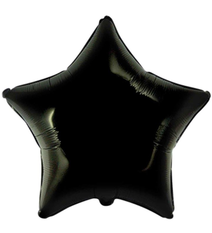18" Star Black Flexmetal Foil Balloon