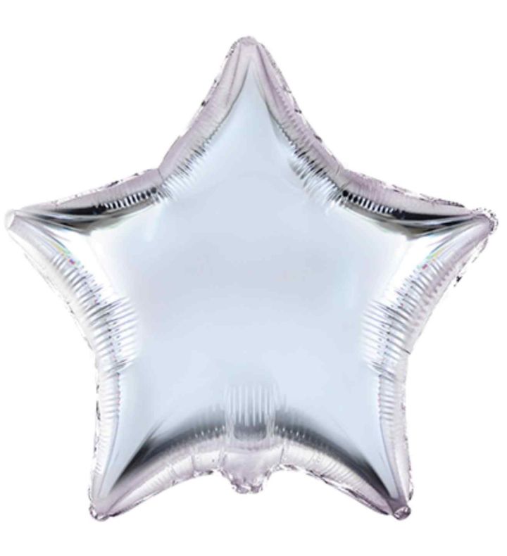18" Flexmetal Star Silver Foil Balloon