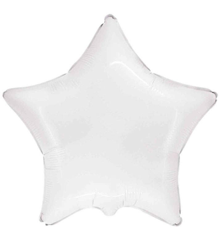 18" Star White Flexmetal Foil Balloon