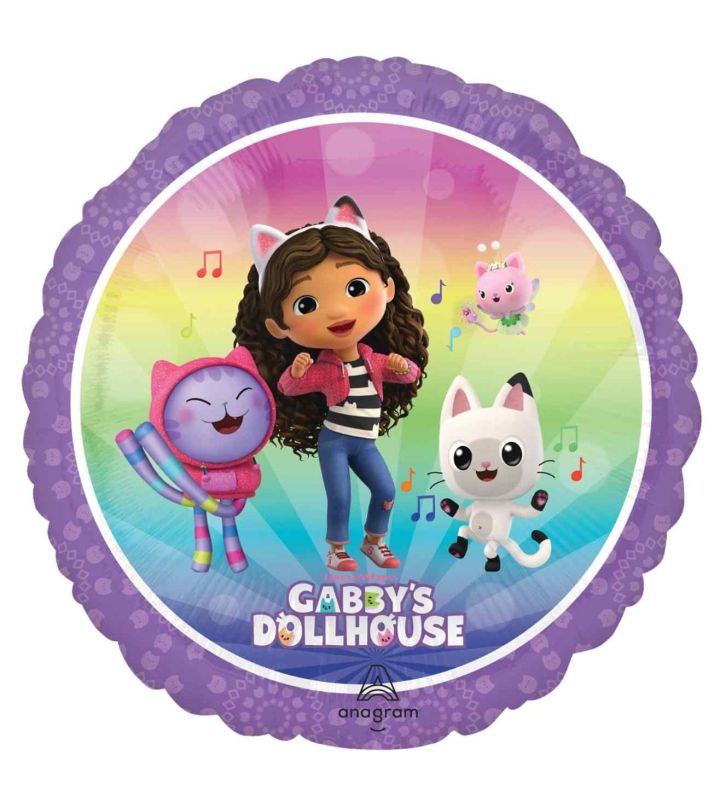 18" Gabby's Dollhouse Round Foil Balloon