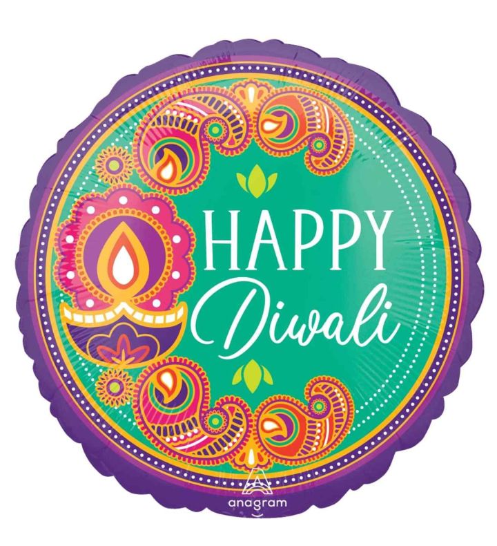 18" Happy Diwali Foil Balloon