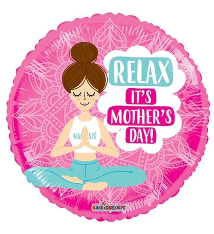 18" Happy Mothers Day Relax Foil Balloon
