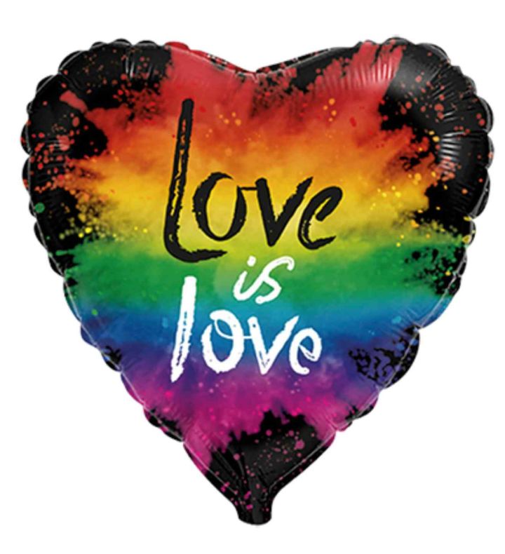 18" Love is Love Flexmetal Foil Balloon