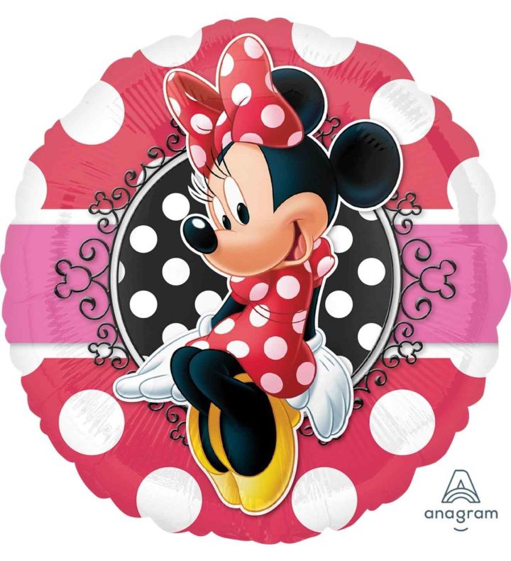 18" Minnie Mouse Portrait Round Disney Foil Balloon