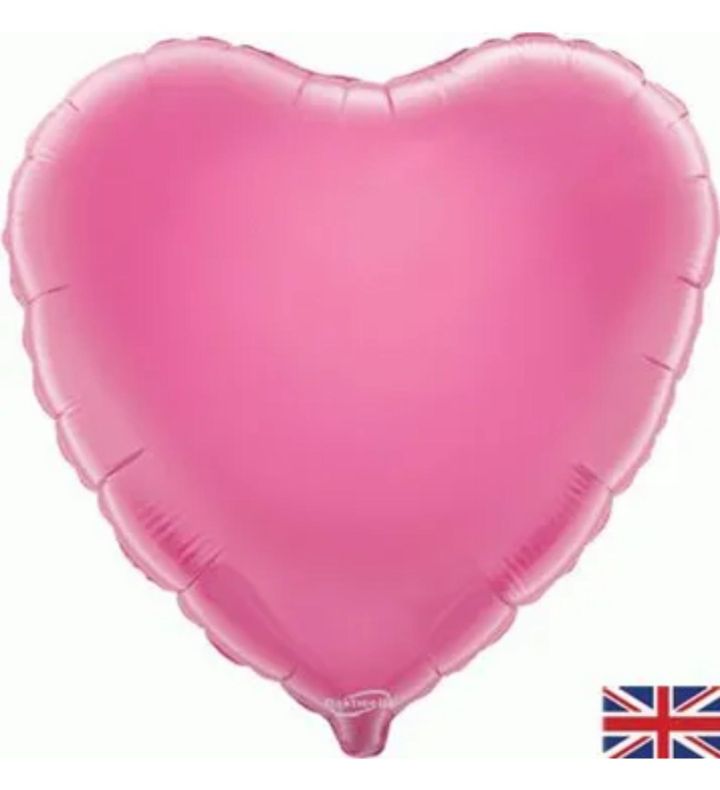 18" Pink Heart Oaktree Upackaged Foil Balloon